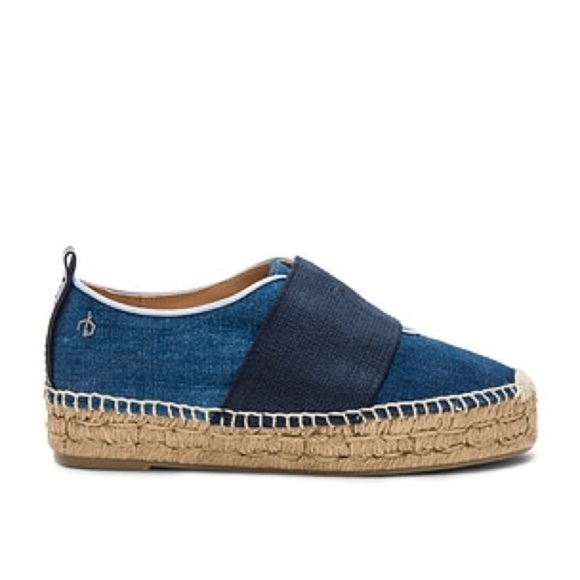 NWOB *Sold Out* Rag & Bone Denim Espadrilles with Leather Accents - Picture 3 of 8